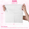 FACEMADE Clean Towels 60 Ct - Size 11.5" x 11.1", Disposable Face Towelette, Makeup Remover Wipes, Facial Washcloth, Multi-Purpose Cotton Tissues for Personal Care